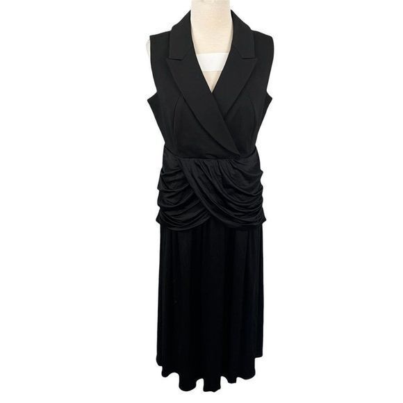 NWOT EMILIA GEORGE "Meghan Dress" Black Criss Cross Front‎ Maternity Dress (M) - Picture 14 of 16
